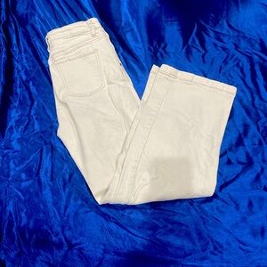 cream wide leg pants